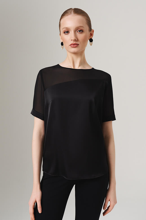 23098 Блузка женская (черный)