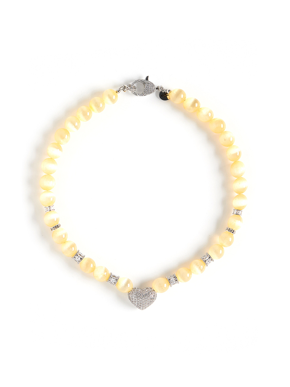 Колье "Summer heart" yellow Silver