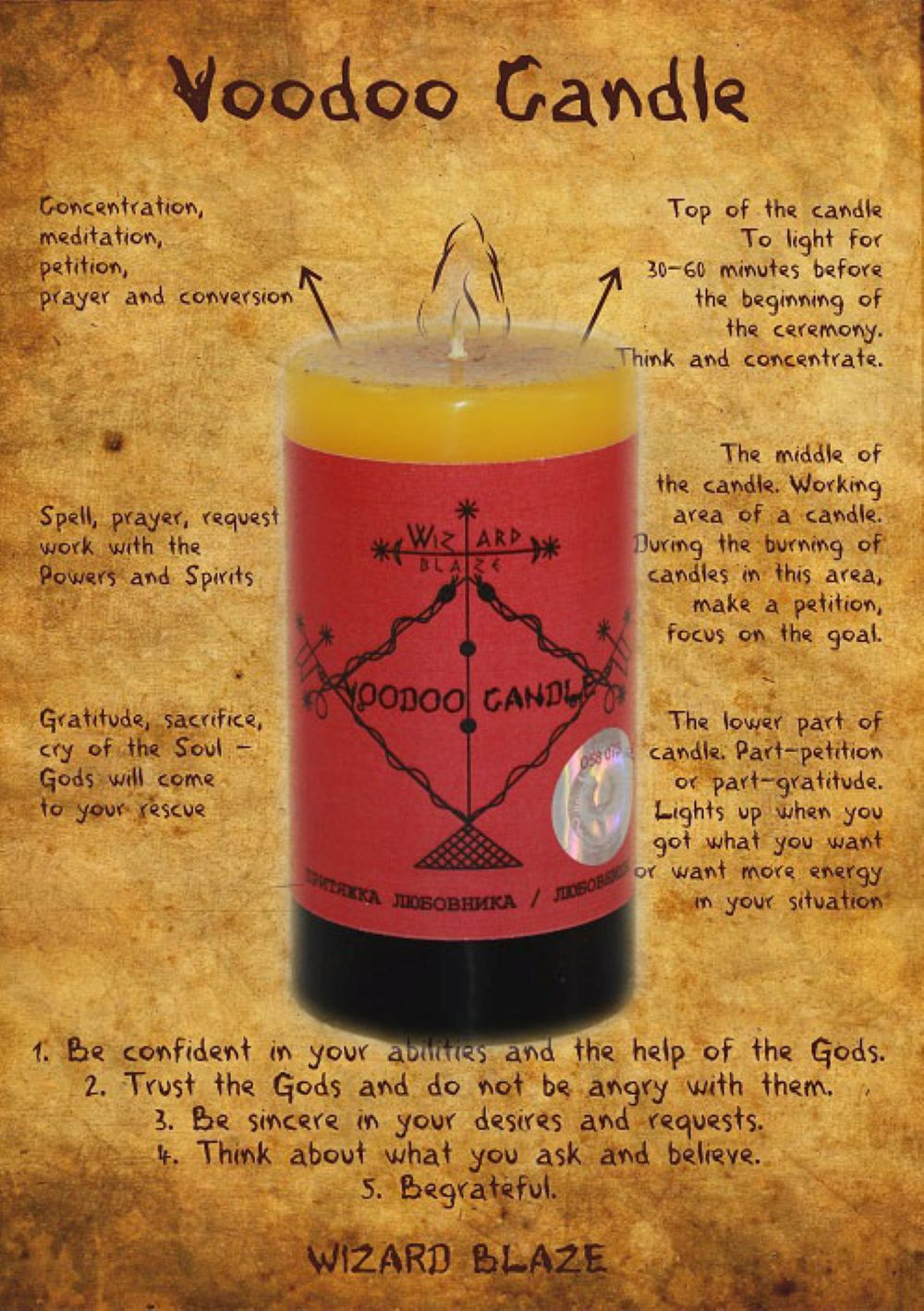 Свеча Вуду Притяжка любовника/любовницы V-06