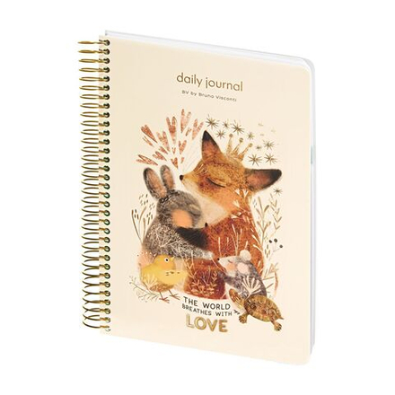 Ежедневник недат. А5 136л., тв.обл., гребень "Cute diary. Love me. Любовь"