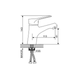 Смеситель для раковины 35к G1036 GAPPO литой, п/гайку, ХРОМ