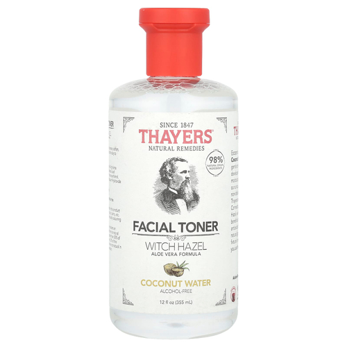 Thayers, Тоник для лица с гамамелисом, без спирта, кокосовая вода, 355 мл (12 жидк. унц.)