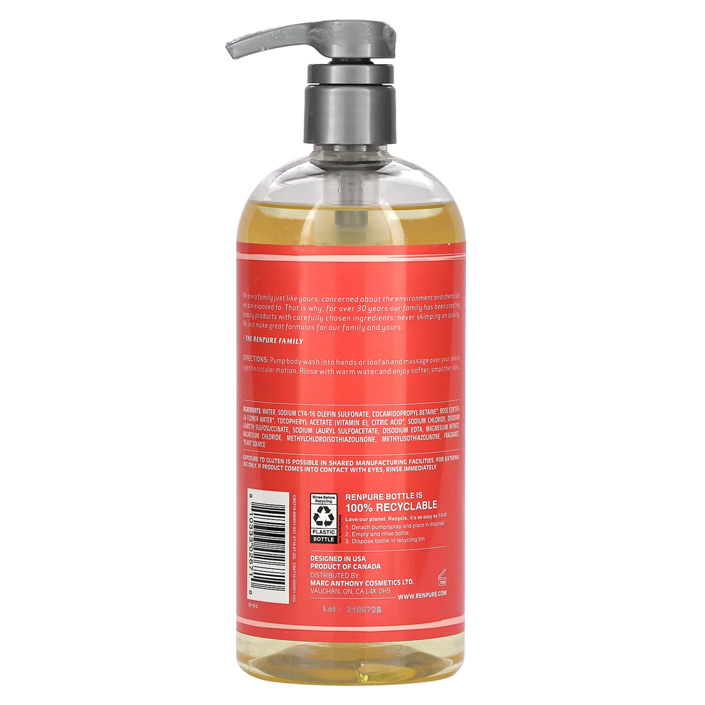 Renpure, Rose Water Soothing Body Wash, 24 fl oz (710 ml)
