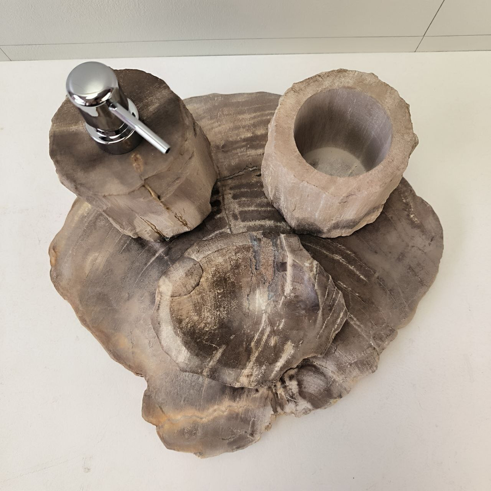 Набор из окаменелого дерева 4 предм Fossil Set NF-63287 поднос 149
