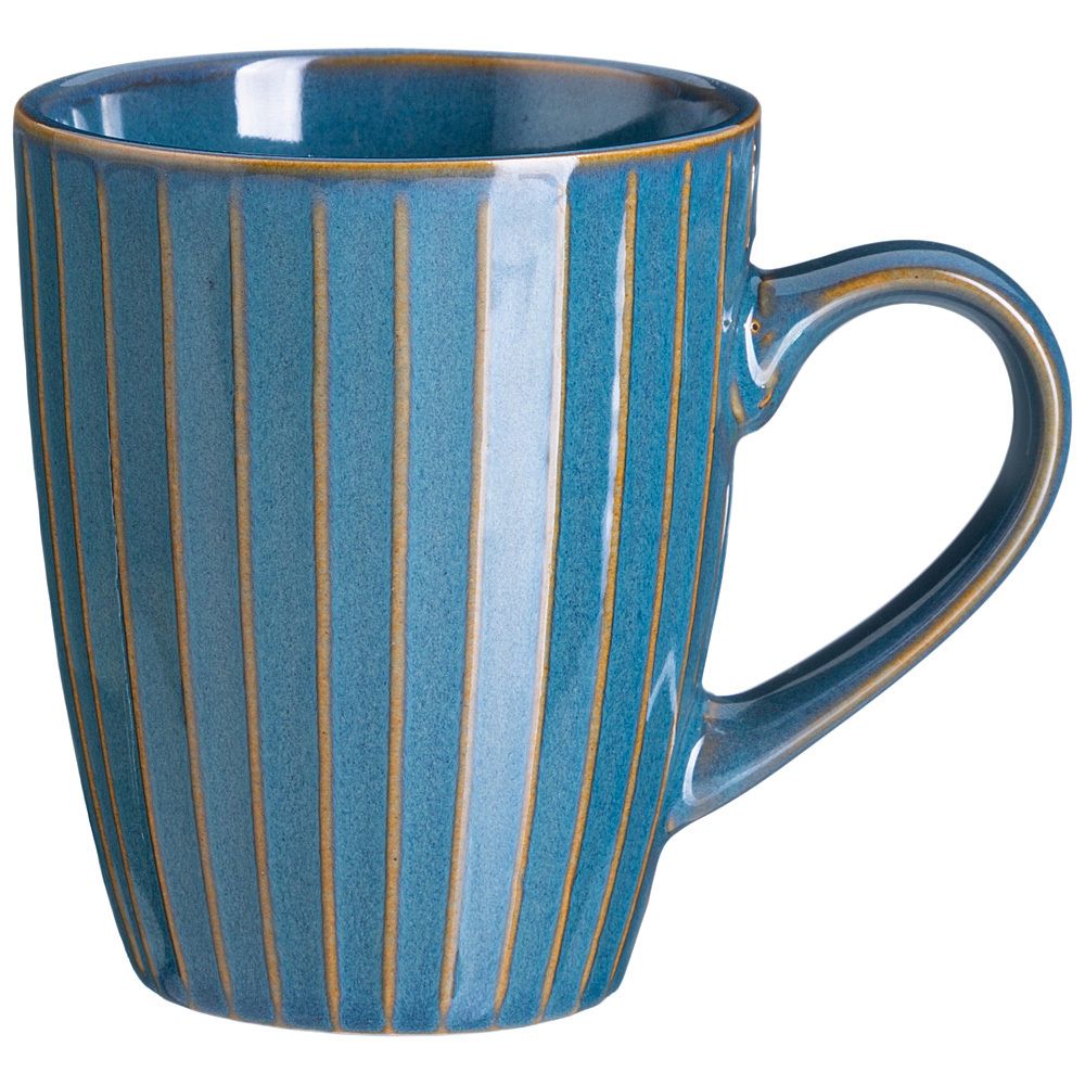 КРУЖКА 365 МЛ "STRIPE COLLECTION" ЦВЕТ:ЛАЗУРНО-СИНИЙ МАЛ. УП. = 6 ШТ МИН. ПАРТИЯ