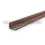 Раскладка для плитки внутренняя DECONIKA 10мм 2.5м Коричневый глянцевый Д-Пл10-В-019КГ