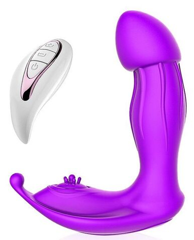 Фиолетовый вибратор WaveGod с пультом ДУ (Цвет: фиолетовый)