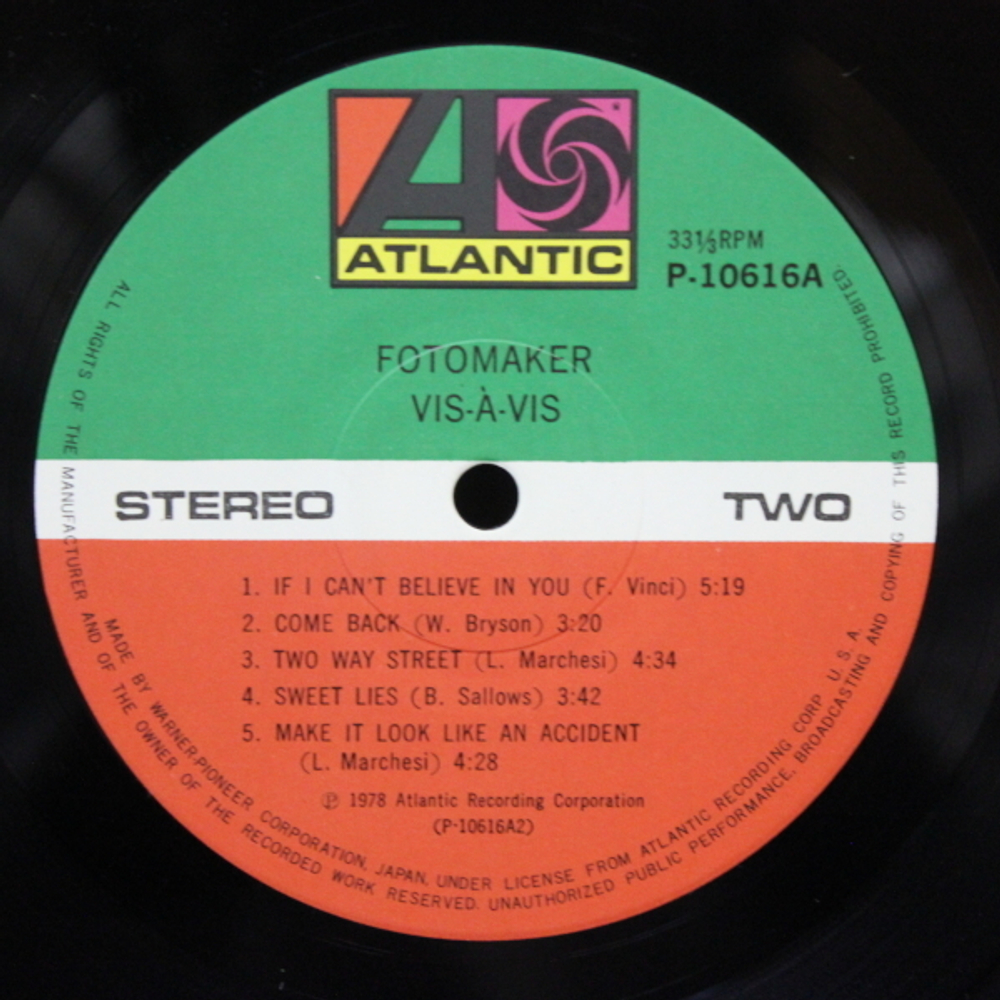 Fotomaker / Vis-?-Vis (LP)