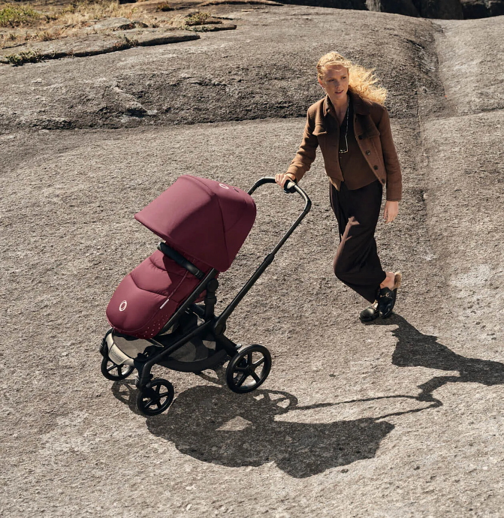 Коляска Bugaboo Fox 5 Renew complete 2 в 1 Black/Dark Cherry-Dark Cherry