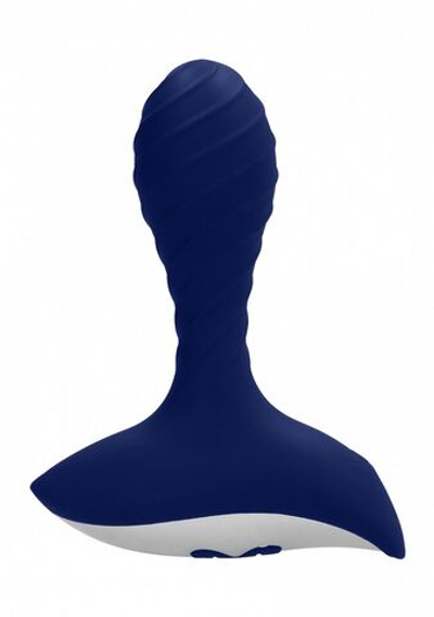 Синий анальный вибростимулятор Astor Anal Vibrator (Цвет: синий)