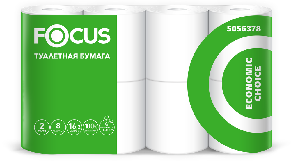 Туалетная бумага "Focus Economic Choice". Артикул 5056378, 16,2м.