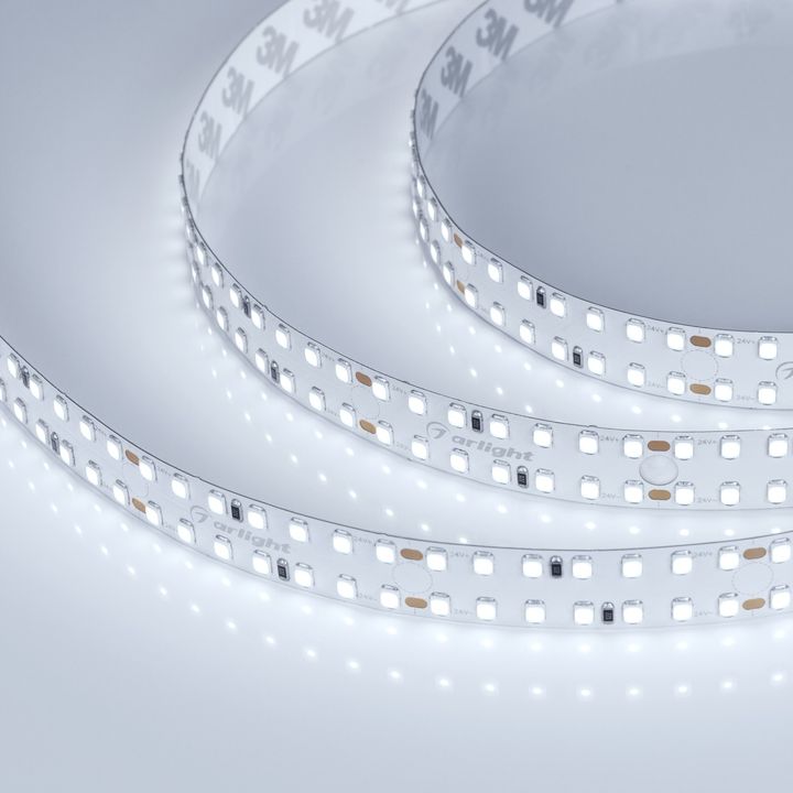 Светодиодная лента Arlight20W/m 280LED/m 2835SMD холодный белый 2,5M S2-A280-15mm 24V White6000 023399(2)