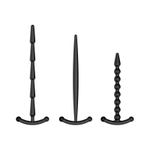 Набор из 3 уретральных плагов Advanced Class (Цвет: черный)