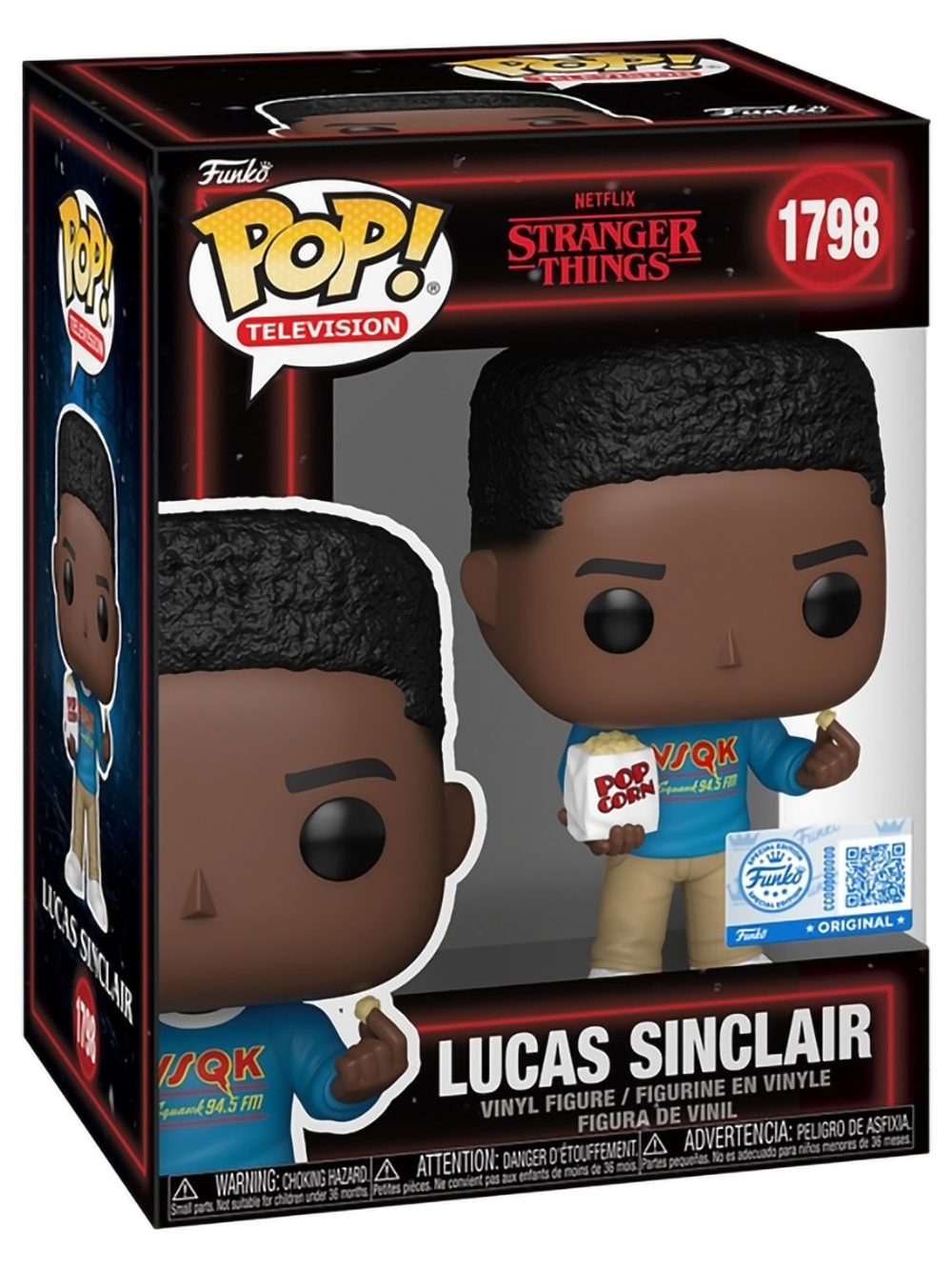 Фигурка Funko POP! TV Stranger Things S5 Lucas Sinclair with Popcorn (Exc) (1798) 88522