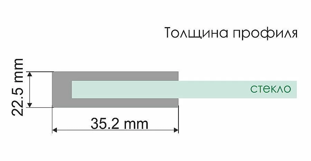 Шторка для ванны WasserKRAFT Schunter 82S02-100 прозрачная/профиль матовое золото