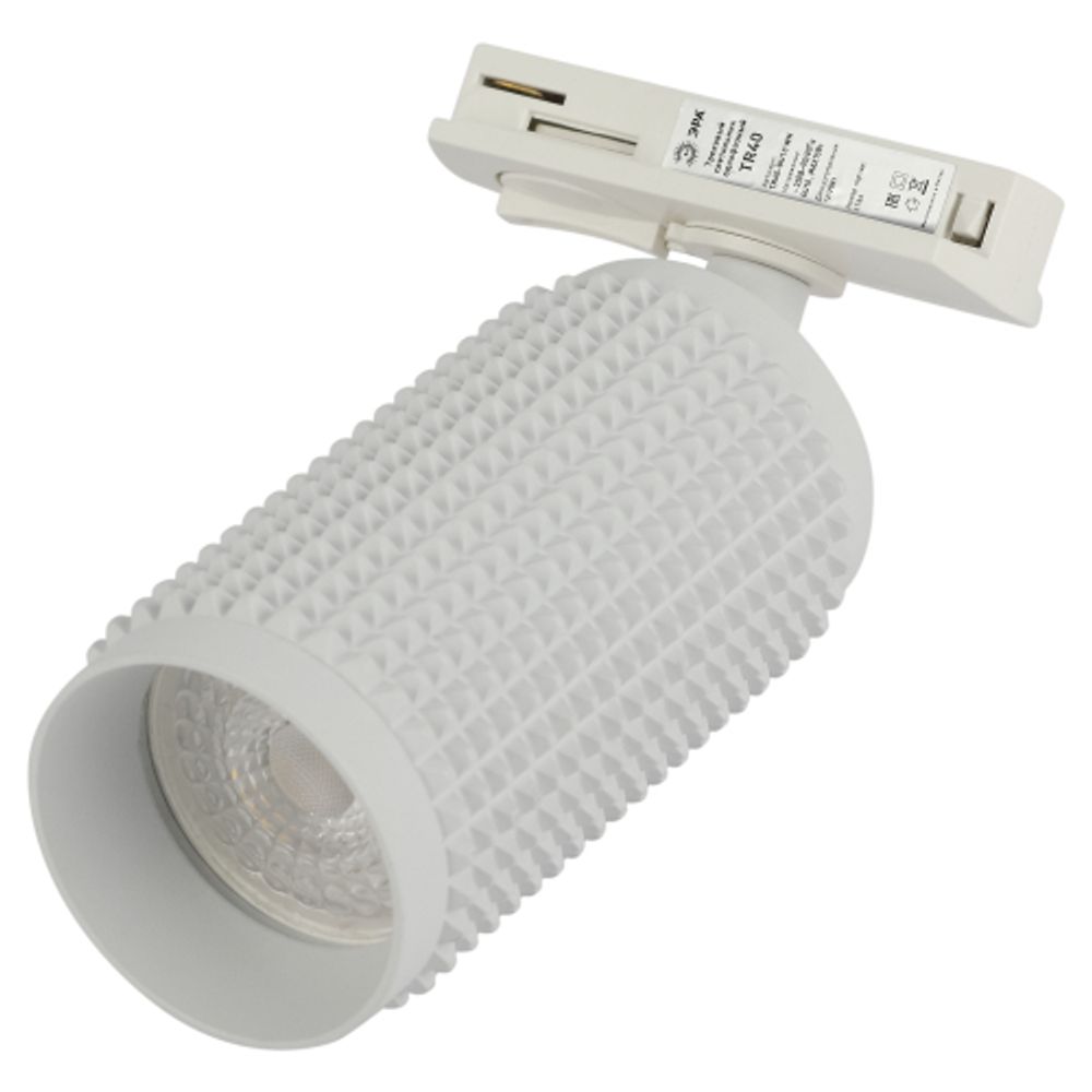 Трековый светильник однофазный ЭРА TR40-GU10 WH под лампу MR16 белый | Однофазные светильники под лампу