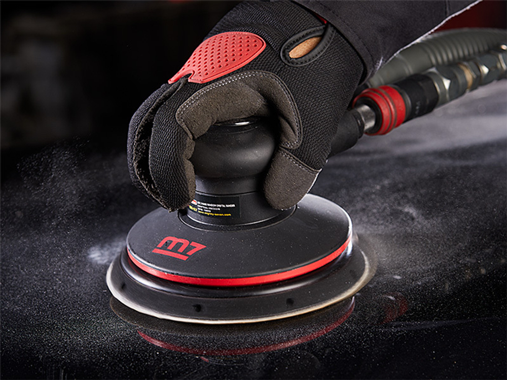 MIGHTY SEVEN (QB-51602) Пневматическая орбитальная шлифовальная машина 150 мм, 12000 об/мин