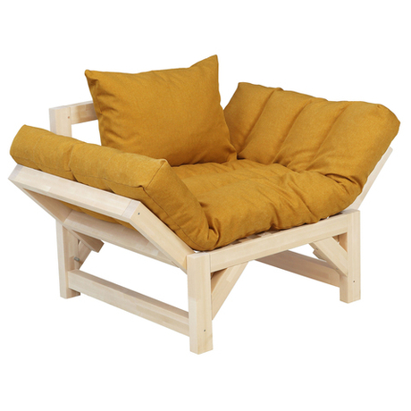 Кресло Мебелик Бинго ткань savana plus yellow, каркас лак