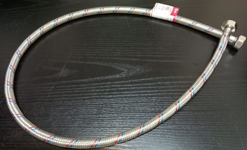 Подводка гибкая для воды оплетка из нерж стали г/г 1/2" 1,0м