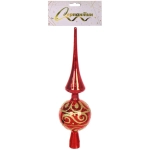 Верхушка на ёлку 26 см «Золотой узор» красный