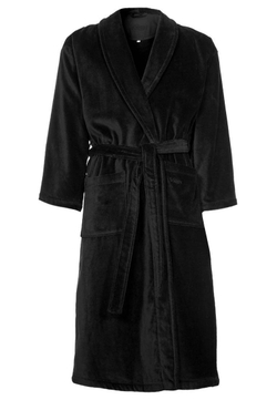 Элитный халат махрово-велюровый Feeling schwarz от Vossen