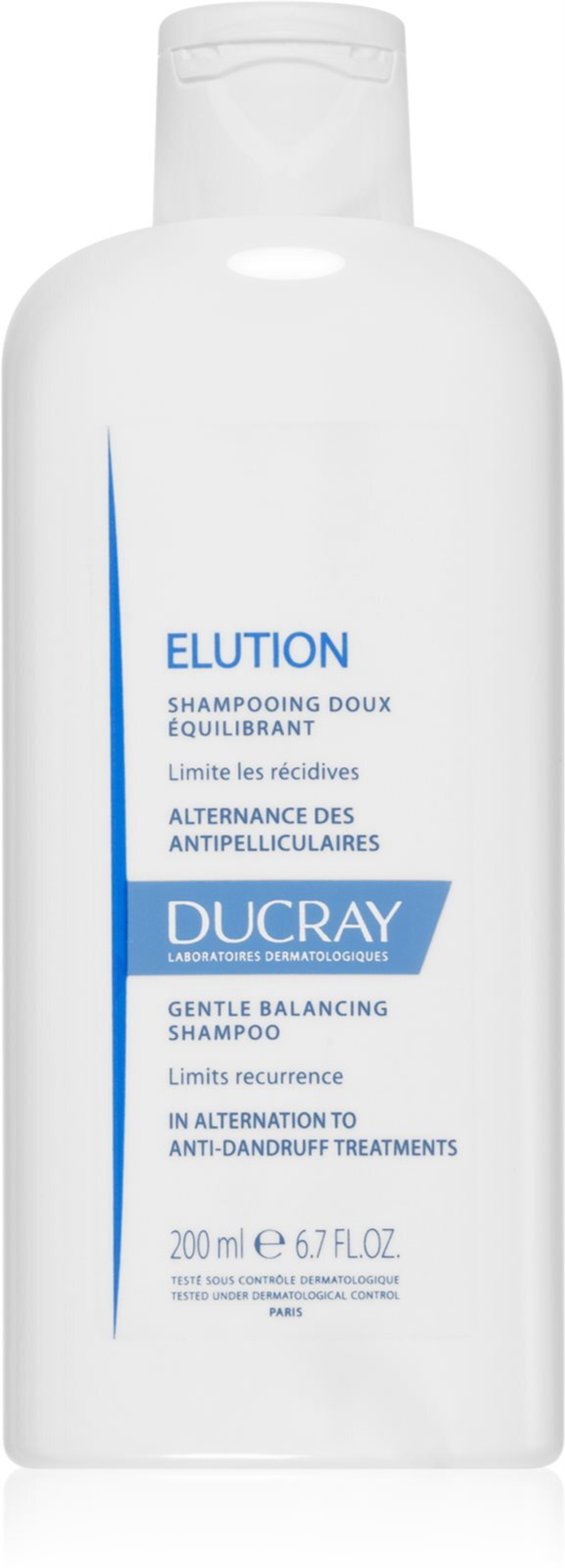 Ducray Elution - шампунь, восстанавливающий баланс чувствительной кожи головы /   200  ml  / GTIN 3282770139099