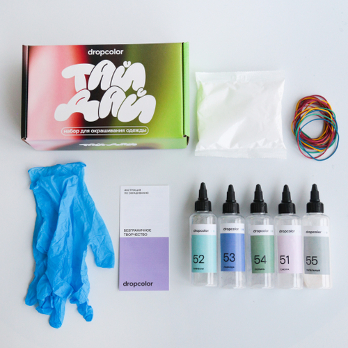 Тай-дай сет в бутылочках 5 цветов №1