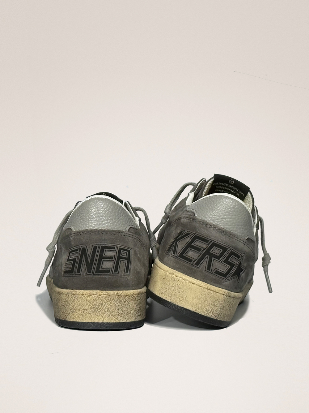 Men’s Ball Star in grey suede with gray nubuck star and heel tab