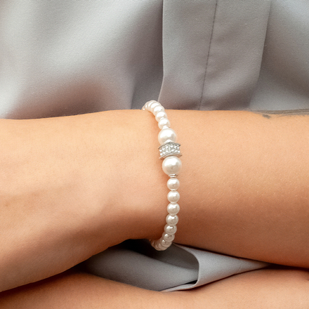 Браслет Fiore Luna Cylinder Crystal C2408PE-B02.1 BW/S