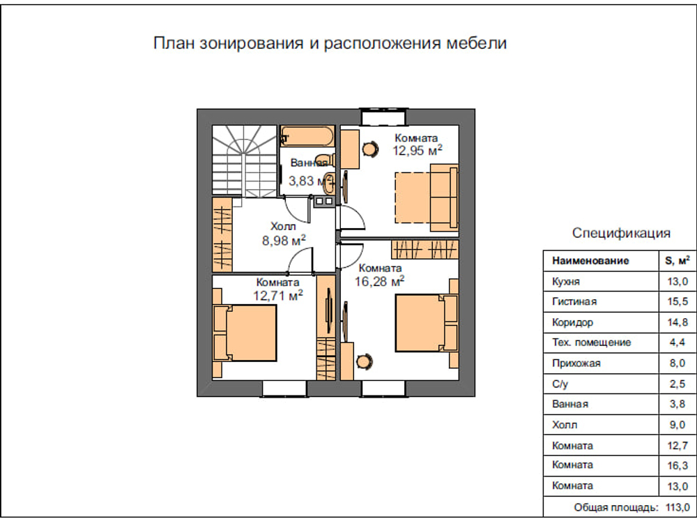 Проект Дома 120 кв. м К-98