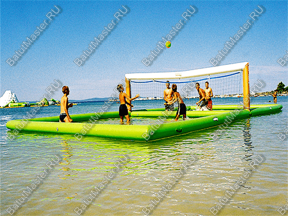 Водный надувной аттракцион "Футбольное, волейбольное поле на воде" 12*6*2 м
