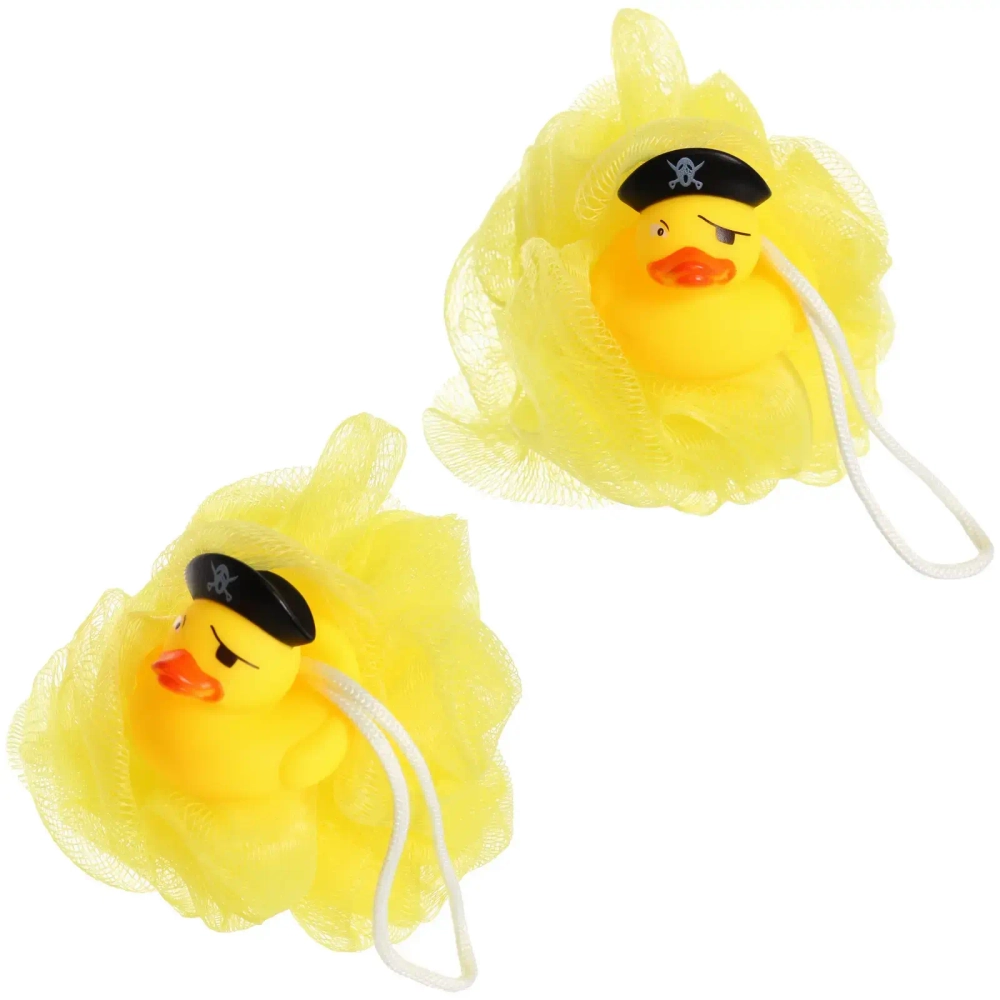 Мочалка-шар для тела полипропиленовая детская «Baby Boom - Мистер Пупсик Пират», цвет желтый, 20гр, d-11см