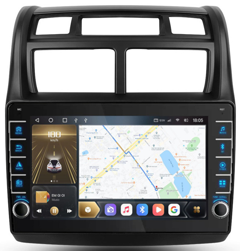 Магнитола для KIA Sportage 2008-2010 - Carmedia OL-9734 (кнопки и крутилки), Android 12, TS10,  CarPlay, 4G SIM-слот