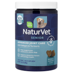 NaturVet, улучшенная формула для суставов Senior, с коллагеном и куркумой, для собак, со вкусом бекона и курицы, 120 мягких жевательных таблеток, 360 г (12,6 унции)