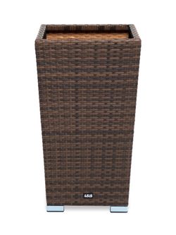 "Капучино" кашпо для цветов плетеное из искусственного ротанга, цвет коричневый