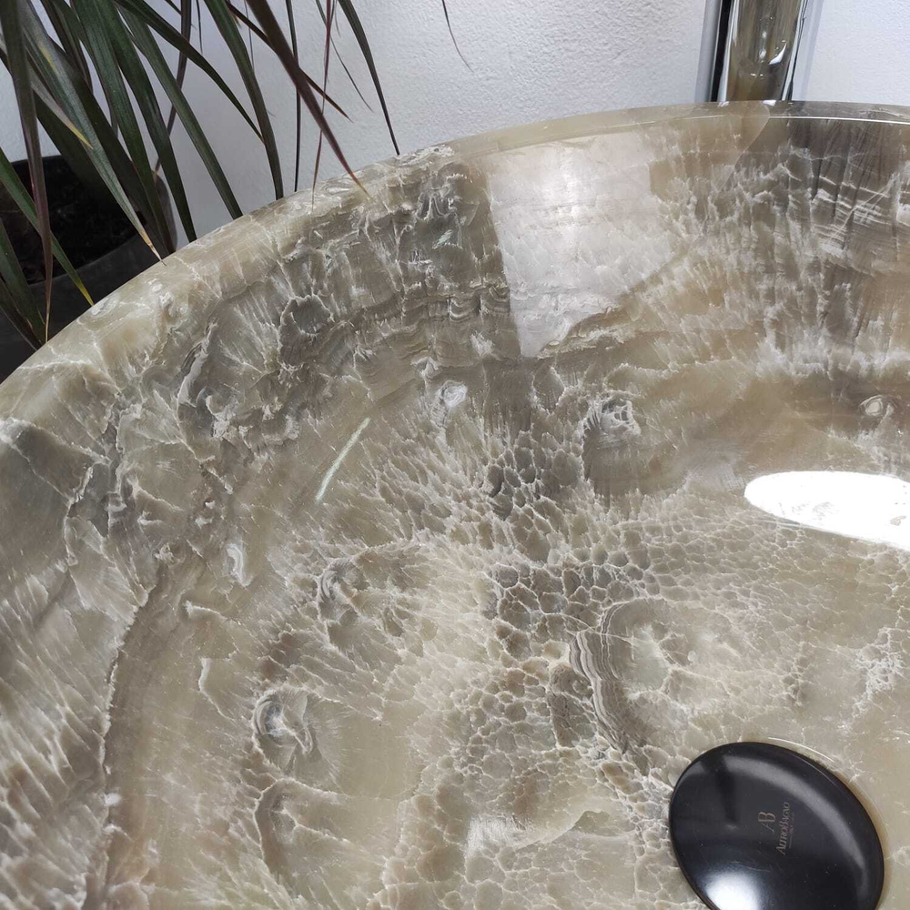 Раковина из оникса Bowl Grey Medium TinLip BO-60908 45*45*17
