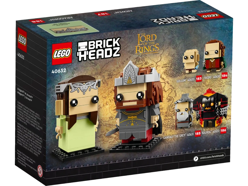 Конструктор LEGO BrickHeadz 40632 Властелин колец: Арагорн и Арвен