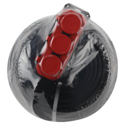 Удлинитель силовой ЭРА UK-3e-3x1,5-40m-IP44(KG) с заземлением 3 розетки каучук 40м КГ 3х1,5мм2 IP44 | Силовые удлинители