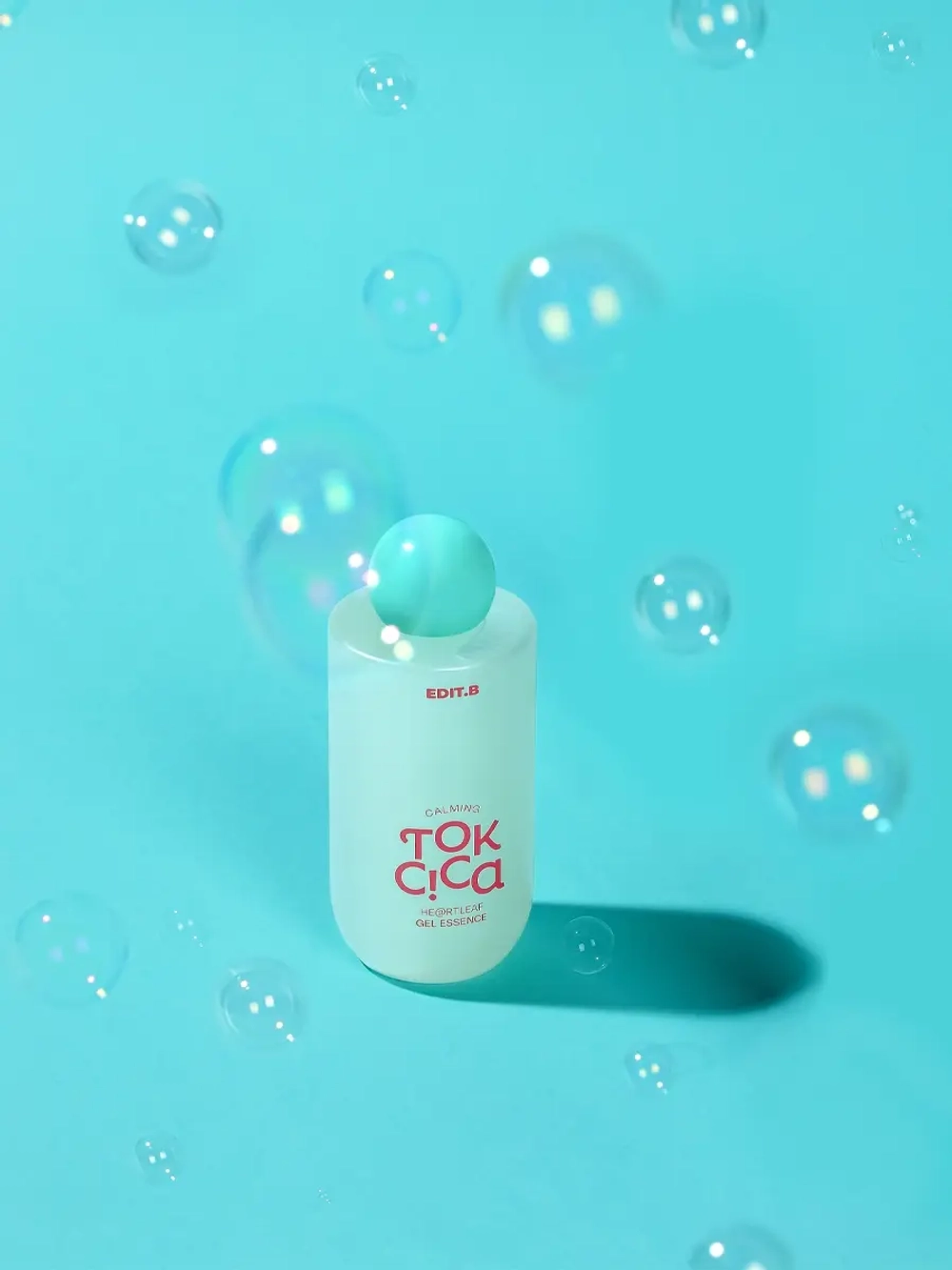Edit.B Успокаивающая гелевая эссенция с центеллой и пробиотиками Calming Tok Cica Heartleaf Gel Essence 200 мл