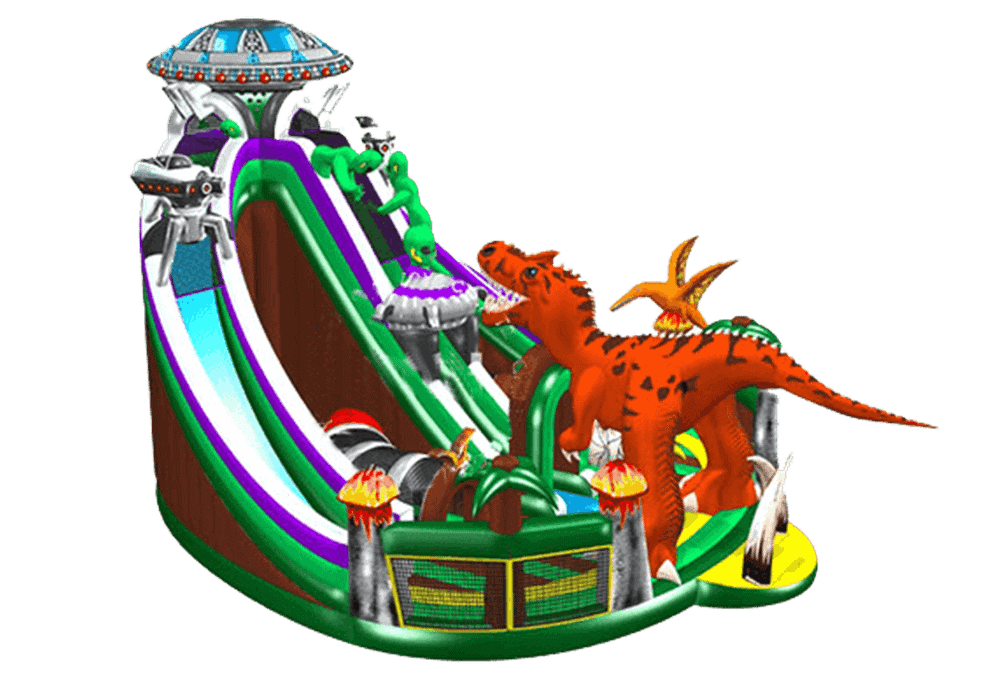 Надувная горка "Динозавр с Марса"