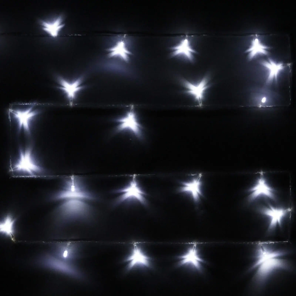 Гирлянда для дома 2,5м 24 лампы LED прозрач.пров.,8 реж, IP-20, Белый