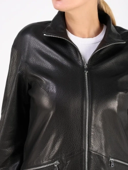 Кожаная куртка демисезонная длинная