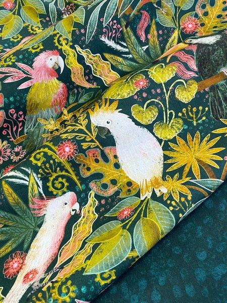 ТРОПИЧЕСКИЙ ЛЕС #3, 100% хлопок Handmade Fabrics 9