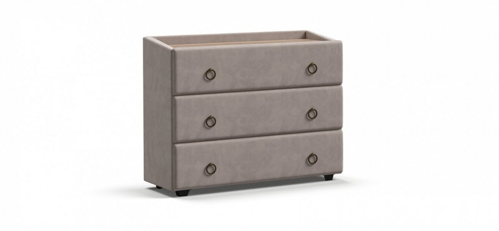 Комод BOSS Classic велюр Monolit латте, Вяз натуральный