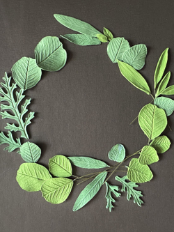 Молд силиконовый для лепки листьев "Гербарий" / Форма для мелких листьев эвкалипта / Молд для полимерной глины, мыла, воска