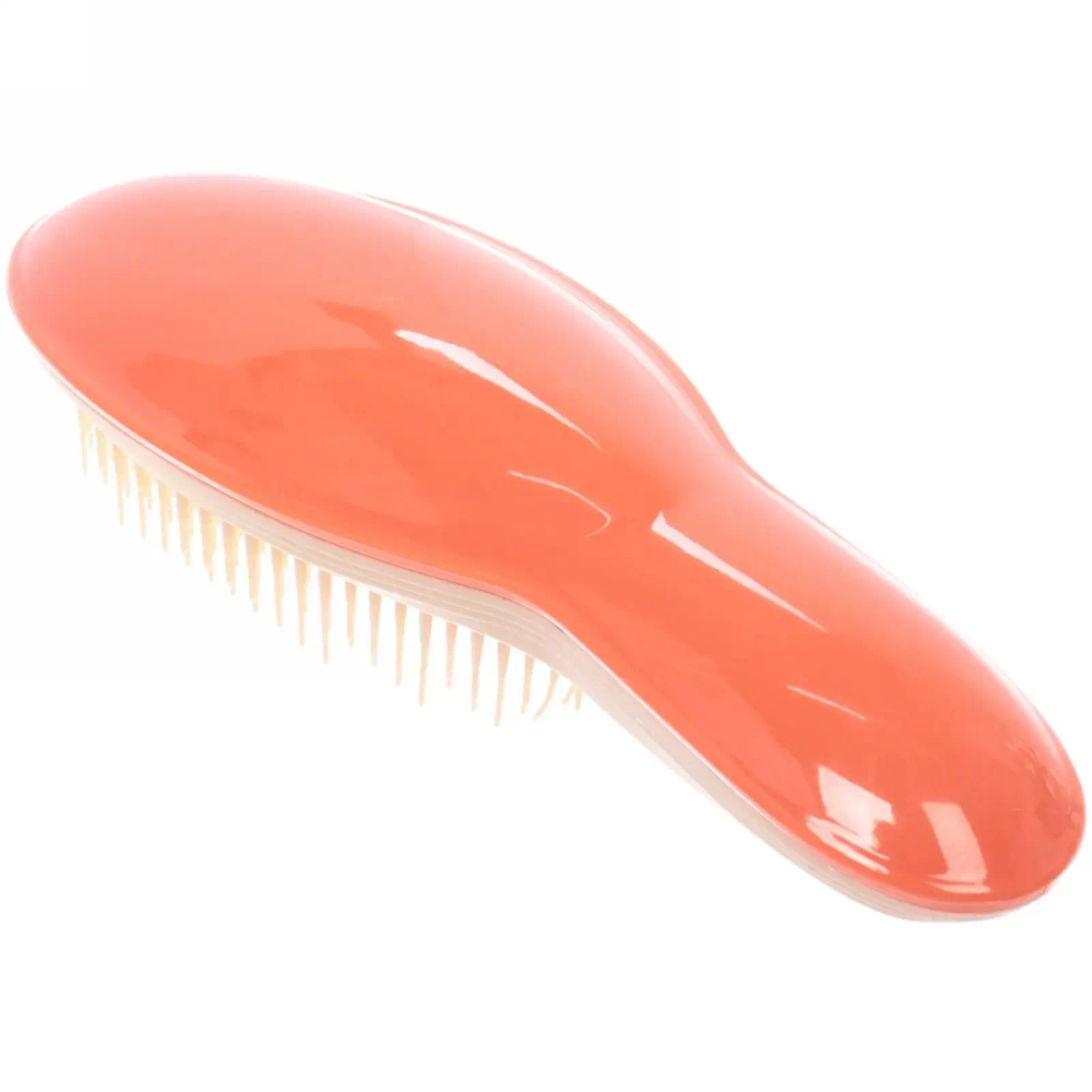 Расческа массажная компактная «Manhattan style», цвет оранжевый/белый, 20,5*7,5см