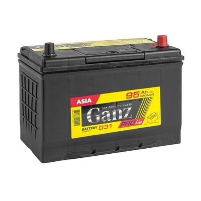 Аккумулятор GANZ PRO-Line JIS 95 А/ч, обратный R+, для легковых автомобилей, высокая мощность и надежность, Ca/Ca