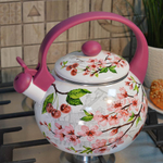 Чайник 2л со свистком "Вишня" тм Appetite