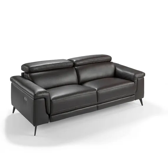 Трехместный диван с реклайнером Angel Cerda 5319-3P, темно-коричневая кожа