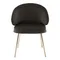 Стул Lime, черный микровелюр с золотыми ножками